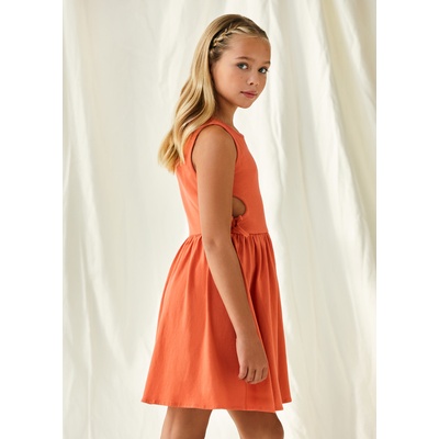 Mayoral šaty bavlněné s průstřihy JUNIOR červené – Zbozi.Blesk.cz