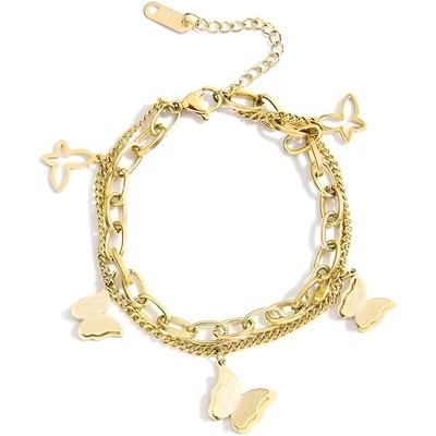 HARAHU Гривна Vintage Butterfly - Златна KP26966 (26966)