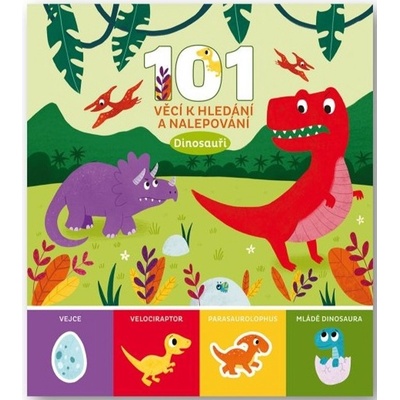 101 věcí k hledání a nalepování Dinosauři – Zboží Dáma