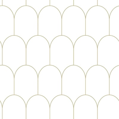 estahome 139139 Biela vliesová tapeta geometrický oblúkový vzor Art Deco rozmery 0,53 x 10,05 m