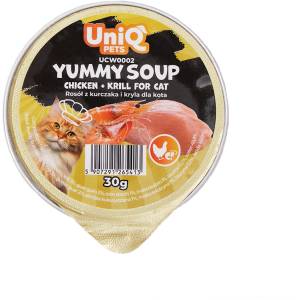 Uniq Pets Yummy Soup Chicken Shreds and Krill супа с пиле, крил и таурин, 30 gr