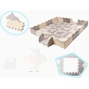 KIK Kontrastné penové puzzle 30 x 30 cm 36 ks šedá krémová