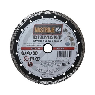Nástroje cz Kotouč diamantový 230 x 1,9 x 22,2 mm IM-DK-TM230