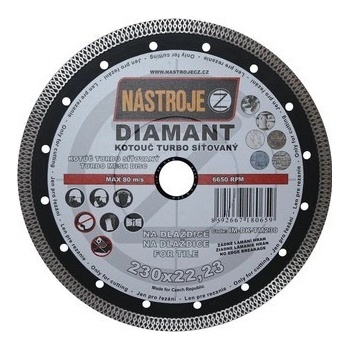 Nástroje cz Kotouč diamantový 230 x 1,9 x 22,2 mm IM-DK-TM230