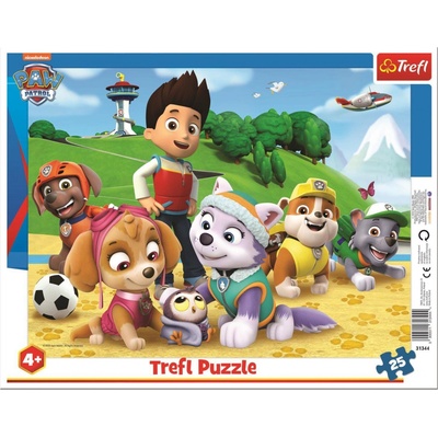 Trefl deskové Paw Patrol/Tlapková patrola na stopě ve fólii 25 dílků