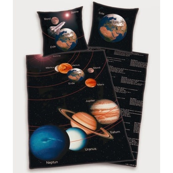 Herding obliečky Slnečná sústava bavlna 140x200 70x90