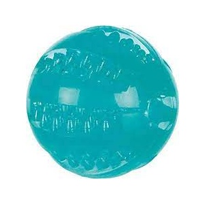 TRIXIE Denta Fun Ball - Дентална играчка за кучета - гумена топка масажираща венците с аромат на мента, 6 см