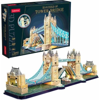 CubicFun 3D puzzle svítící Tower Bridge 222 ks