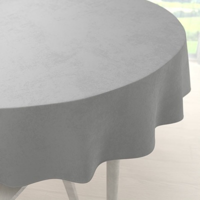 Biante Veľký zamatový okrúhly obrus Velvet Premium SVP-027 Svetlo sivý Ø 240 cm