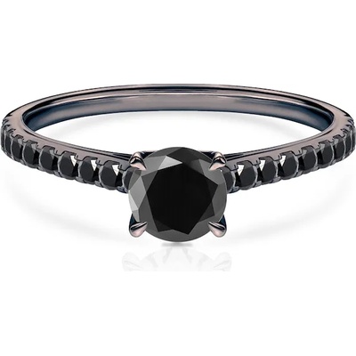 SAVICKI Годежен пръстен Share Your Love: черно злато, черен диамант