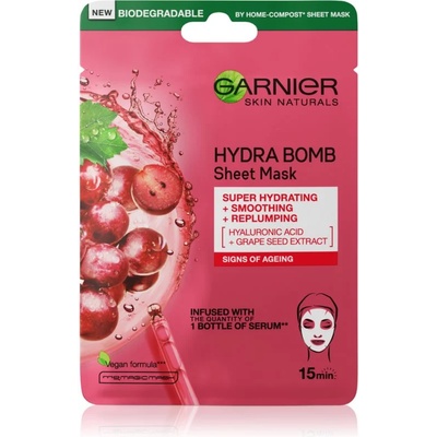 Garnier Skin Naturals Hydra Bomb изгаждаща платнена маска 28 гр