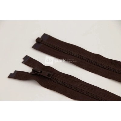 de-park Zip YKK - 50cm - dělitelný - čokoládově hnědá - 729