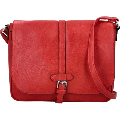 Trendy dámská koženková crossbody kabelka Relinda červená