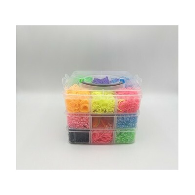 Sada gumičiek 3 000 ks na výrobu náramkov Loom Band - box veľký