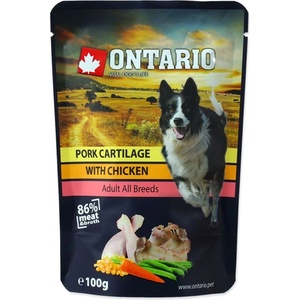 ONTARIO Капсула ontario dog Свински хрущял с пиле в бульон 100 г