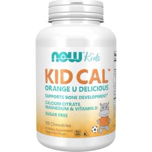 NOW Kid Cal - Mag [100 Дъвчащи таблетки]