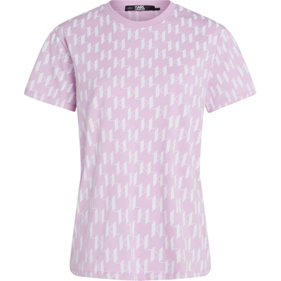 Karl Lagerfeld Тениска 'Monogram' лилав, размер S