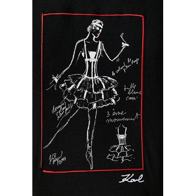 Karl Lagerfeld тениска дамска от памук (B3W17087)