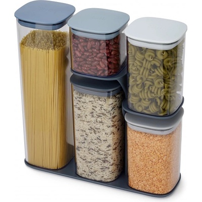 Joseph Joseph Комплект съдове за съхранение Joseph Joseph Podium 81106, 5бр, Пластмаса, Без BPA, Поставка, Син (81106)