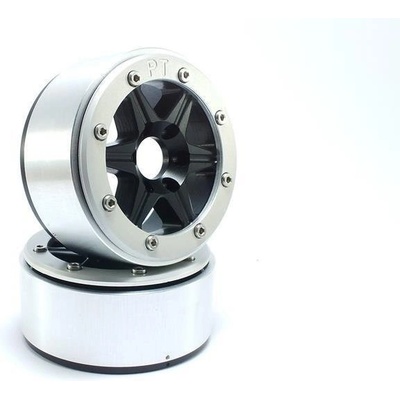 Absima Absima Kovové Beadlock CNC disky Metsafil 1.9 SixStar Black/Silver 2 ks