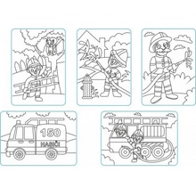 Radost v písku Maľovanie pieskom Stredná sada A5 Hasiči