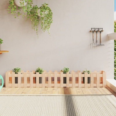Petrashop Vyvýšený záhon plotový design 200x30x30 cm masivní borovice Hnědý