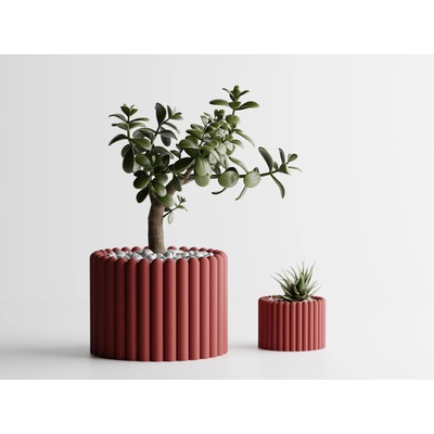 Кашпа Ancona Малка, 110x110xH80mm - Тъмночервен Мат