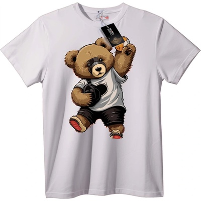 NOONEBRAND Тениска Мечок Волейболист - 2XL, White