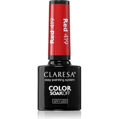Claresa SoakOff Uv Led Color Warm Feelings gelový lak na nehty odstín red 419 5 g