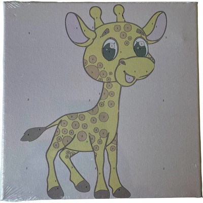 vytvarnehracky.cz Malování podle čísel na plátno na dřevěném rámu 20 x 20 cm Žirafa