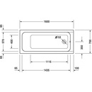 Duravit D-Code 160 x 70 cm 700096000000000
