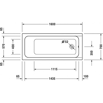 Duravit D-Code 160 x 70 cm 700096000000000
