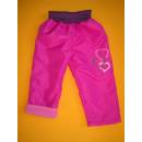 Arex zateplené šusťákové kalhoty s potiskem růžová