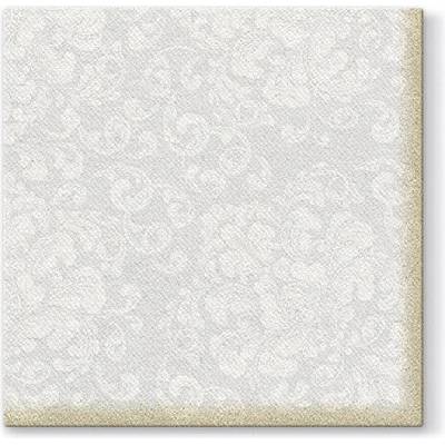 PAW ubrousky Airlaid L Rococo White 40x40cm