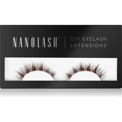 Nanolash DIY Eyelash Extensions sada na domáce predĺženie rias Harmony BROWN 36 ks