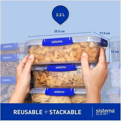 Sistema Klip It Plus Krabička na potraviny 4 klipy 2,2 l