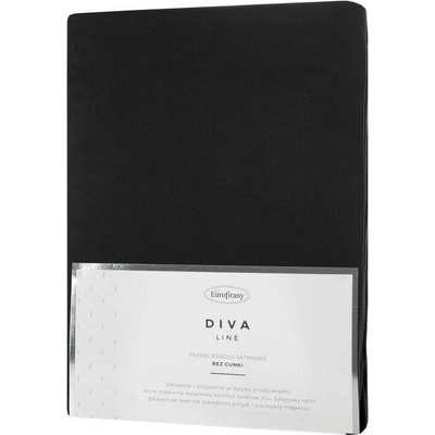Takoy Prostěradlo bez gumy z bavlněného saténu barva černé 125 g/m2 DINA Diva Line-HF-406062 160x210 160x210