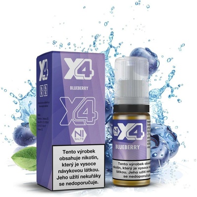 X4 Bar Juice Blueberry 10 ml 10 mg