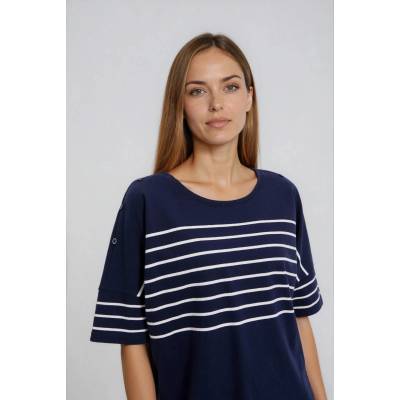 Moodo Раирана суитшърт тъмносиня Moodo Moodo | Bezhov | ЖЕНИ | XXL