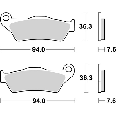 BREMBO Brzdové doštičky 07BB04SX SX