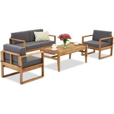 Garden Point Градински мебели от акациева дървесина Maskat Coffee 4 Garden Point (GAP1208-COF4)