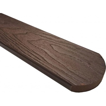 GUTTA Plotovka WPC FENCE 3D tmavé dřevo, oblý konec (dekor/dekor) 11x71x1800mm