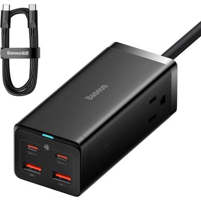 Baseus GaN3 Pro 100W захранващо зарядно/кабел - Baseus (PSZM000201) - черен