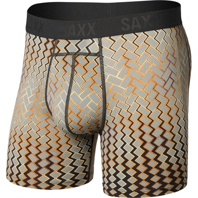 Saxx Мъжко синтетично термобельо Saxx Smooth Flex Light Compression Boxer Brief Synthetic base layer - Lustre Weave / FD Black (014-2578-0312)