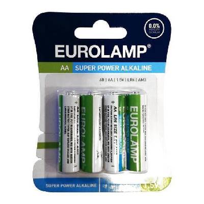 Eurolamp алкални батерии 1.5v aa, lr6 (12397)