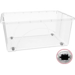 RECA PLAST КУТИЯ ЗА СЪХРАНЕНИЕ С КОЛЕЛА DUNE 45л 40x60x25см ПРОЗР (S1917047)