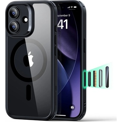 ESR iPhone 17 ESR CLASSIC HYBRID Силиконов удароустойчив протектор за телефон, MagSafe, TRANSFER/черен GP-181681 (GP-181681)