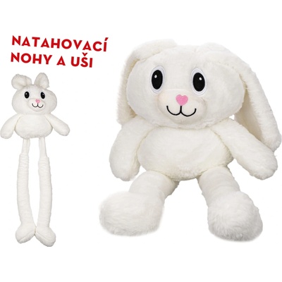 Mikro Trading Králík plyšový natahovací nohy/uši 80 cm