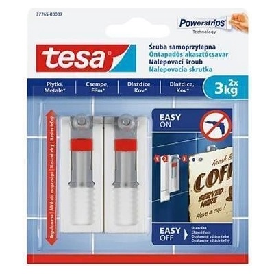 Tesa Nalepovací hřebík "Powerstrips 77765", na hladké, nastavitelný, 3 kg