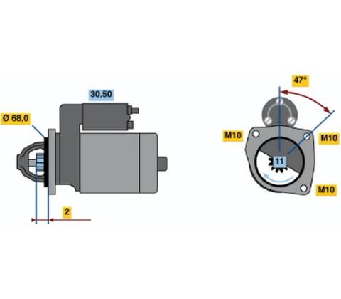BOSCH STARTER 0 986 018 511